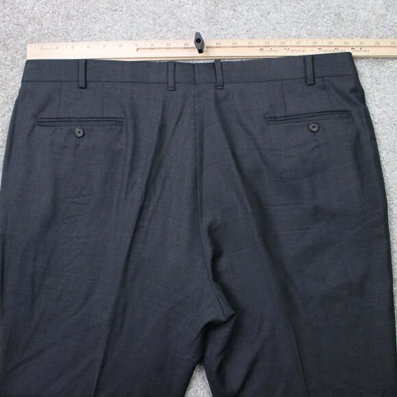 LAUREN Ralph Lauren Dress Pants Mens 42x32 Gray 100% Wool Flat Front Straight - Picture 7 of 11
